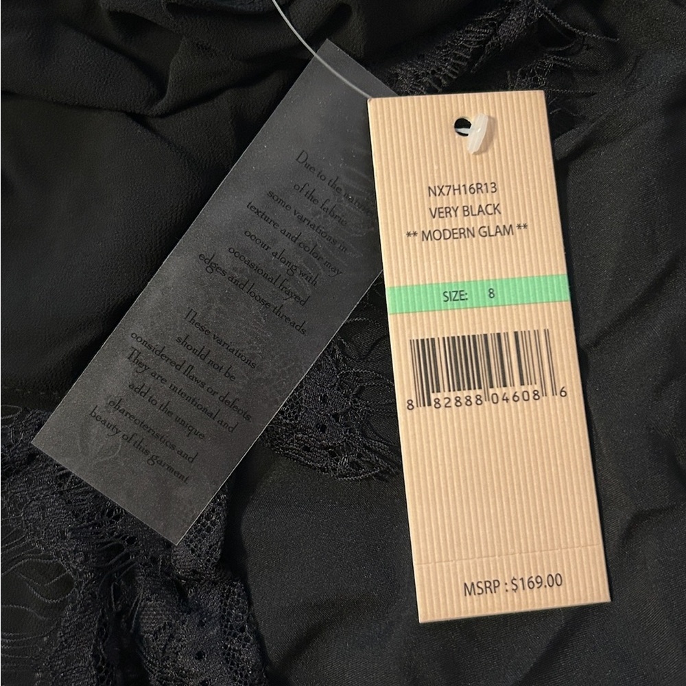 NWT NANETTE LEPORE Modern Glam Black Ruffle Off The Shoulder Maxi Dress - Picture 10 of 11